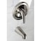 Kingston Brass Tub and Shower Faucet, Brushed Nickel, Wall Mount KB538LTO - alternate 6